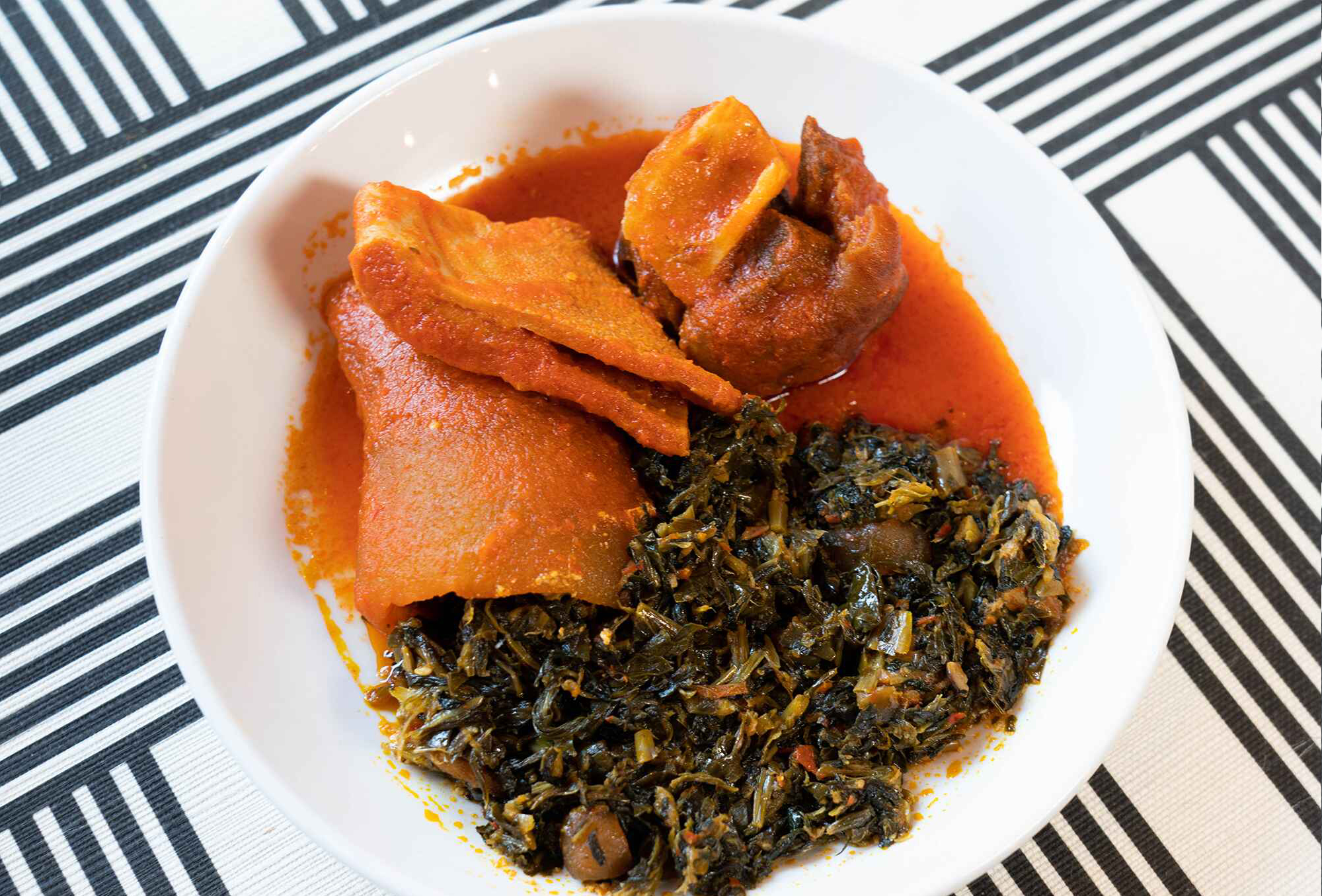 Efo Riro with Assorted Meat